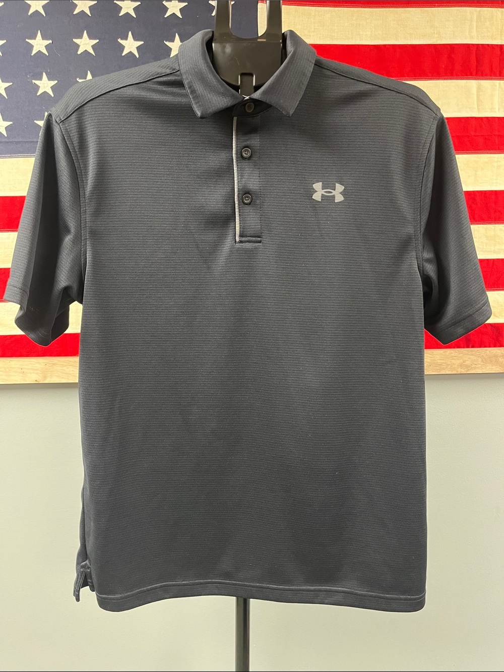 Under Armour Men’s Black Performance Polo with Logo